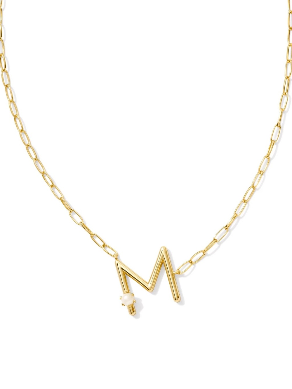 Kendra Scott Letter M Short Pendant Necklace